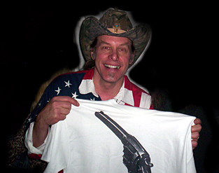 TED NUGENT WITH HIS BIG FUCKING GUN T-SHIRT!