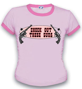 CHECK OUT THESE GUNS T-SHIRT 